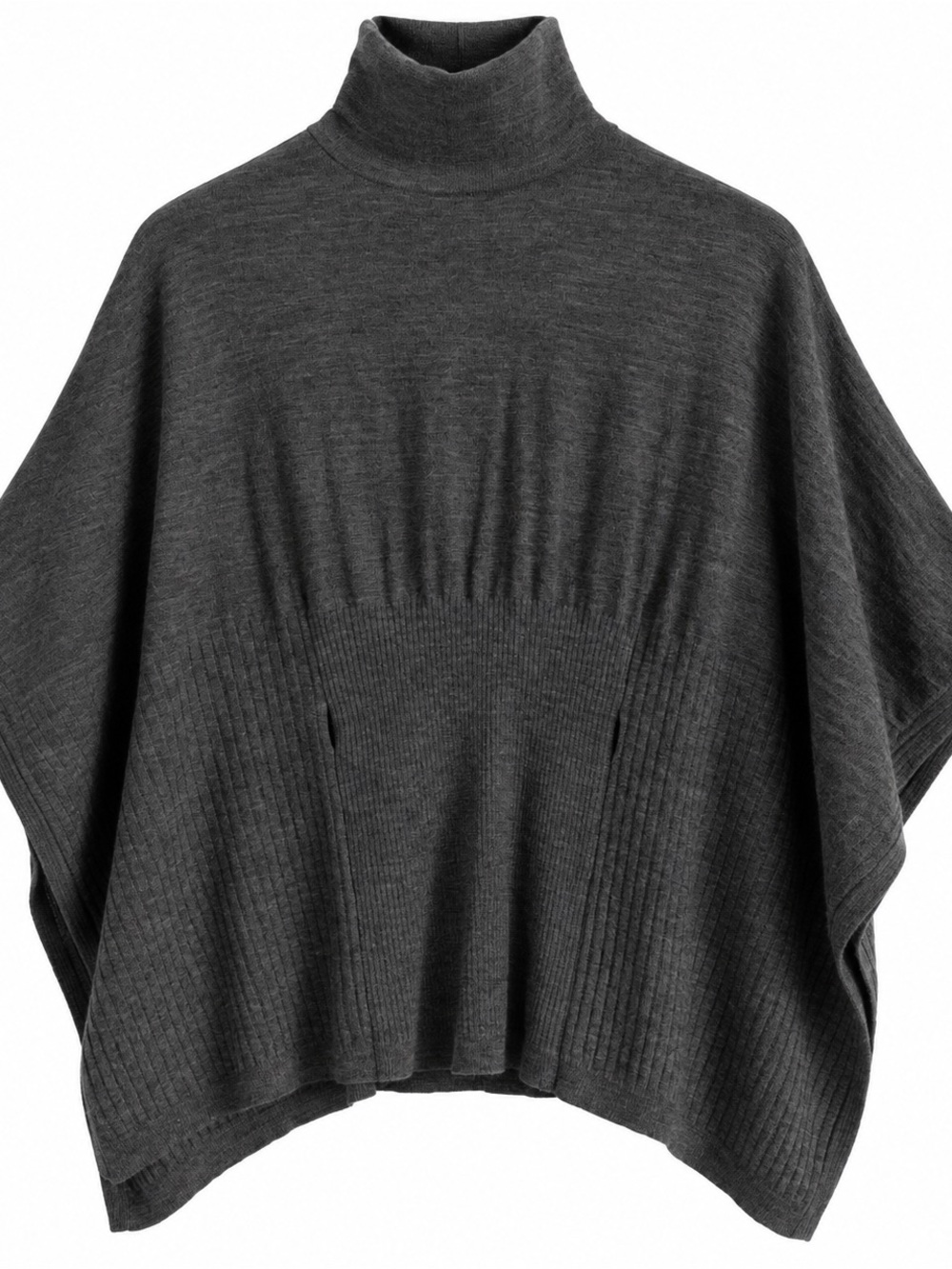 Karen Millen Charcoal Gray Turtleneck Poncho